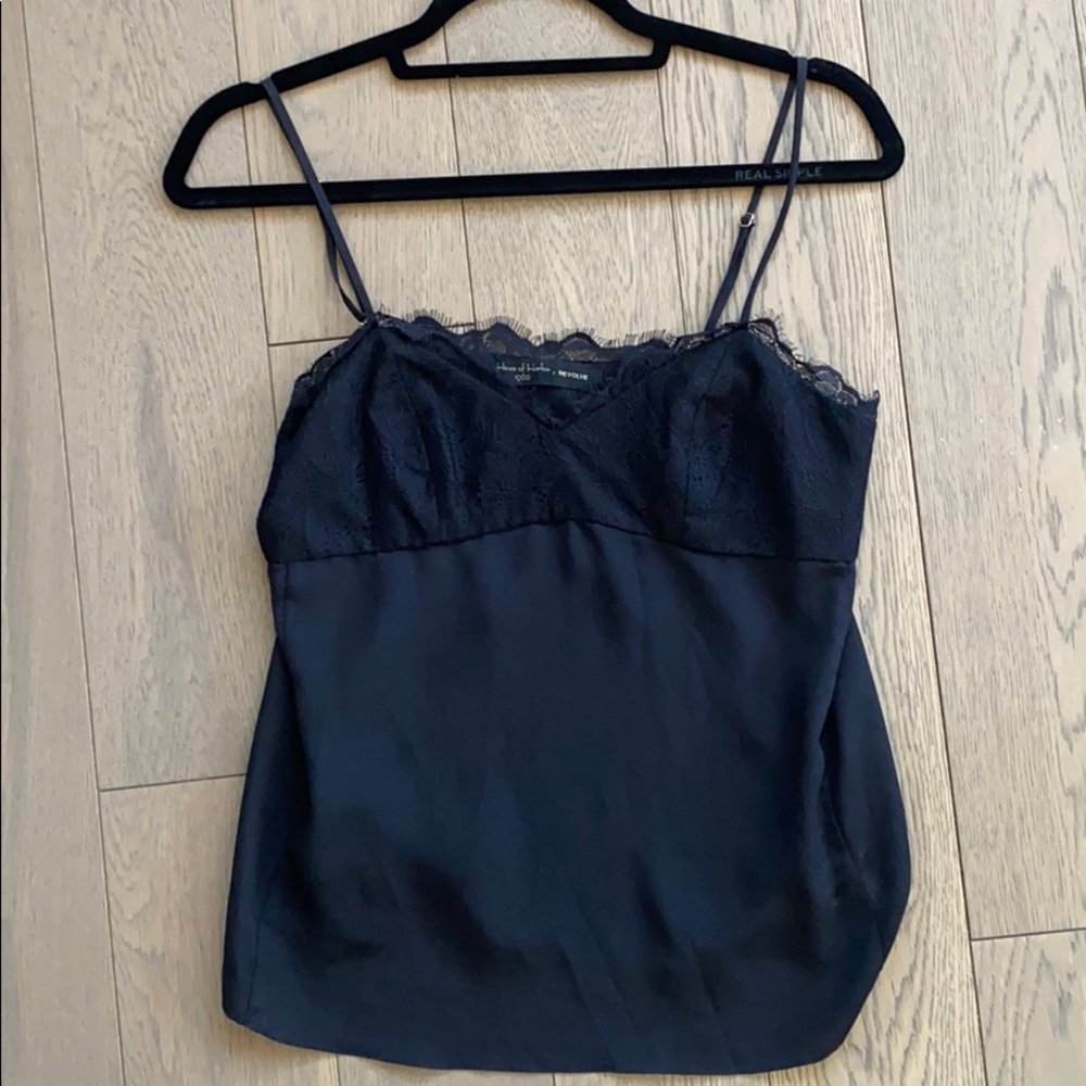 house of Harlow cami with lace trim